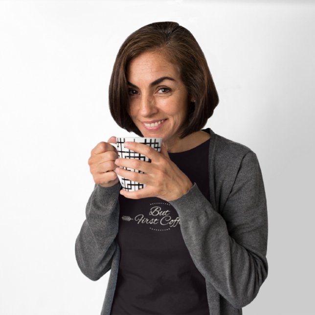 Funny coffee quote  - black T-Shirt (Creator Uploaded)