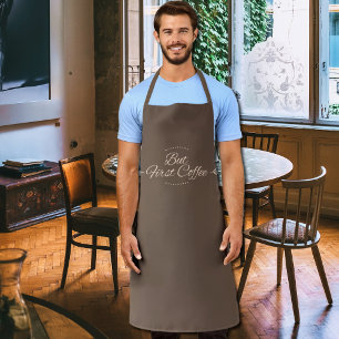 Funny coffee quote -brown apron
