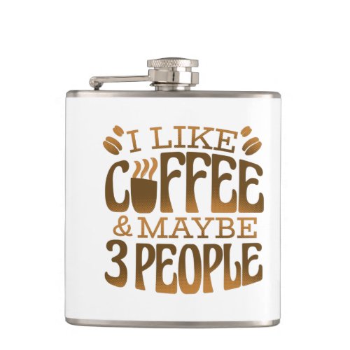 Funny coffee quote flask