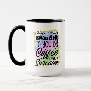 Funny coffee sarcasm word art mug