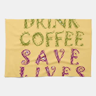Funny Coffee Selfie Quote Design Kitchen Towel