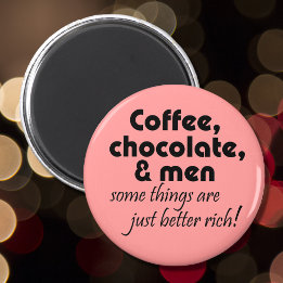 Funny coffee shop gifts pink fridge magnets