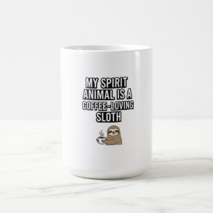 Funny Coffee Sloth T-Shirt My Spirit Animal is a Mug