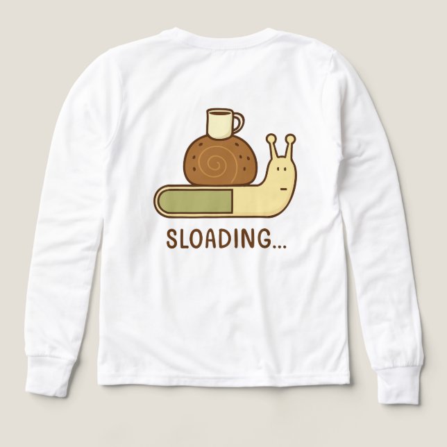 Funny Coffee Snail Pun – Sloading Slow Loading Tri-Blend Shirts (Design Back)