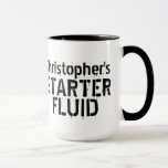 Funny Coffee Starter Fluid Personalized Name Mug