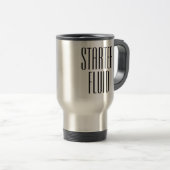 Funny Coffee Starter Fluid Travel Mug (Front Right)