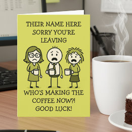 Funny Coffee-Themed Colleague Leaving Card
