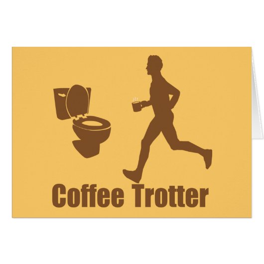 Funny Coffee Trotter Cards (Front Horizontal)