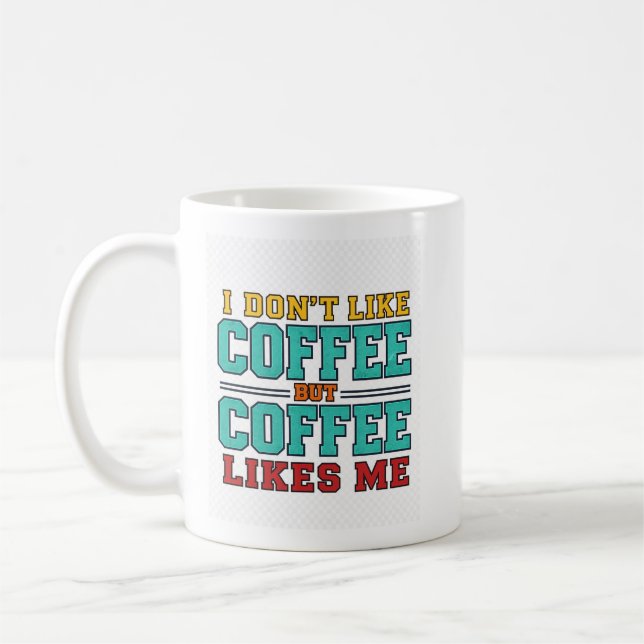 Funny coffee Typografy Design  Mug (Left)