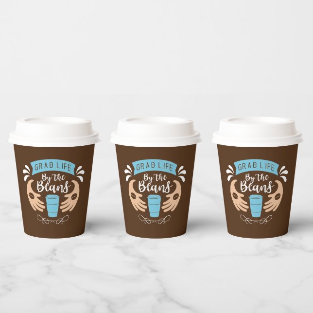 funny coffee word art Paper Cups (Multi)
