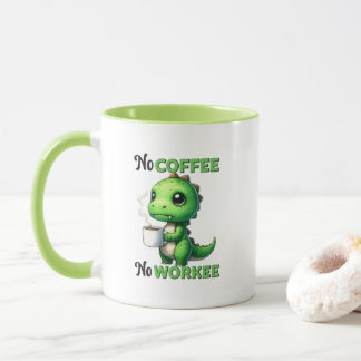 Funny coffee work word art  mug