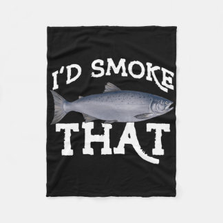 Funny Coho Salmon Fishing Saltwater Freshwater Ang Fleece Blanket