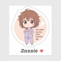 Funny Cold Coffee Mom Quote Sticker