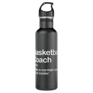 Funny College Basketball Coach Definition Design P Stainless Steel Water Bottle