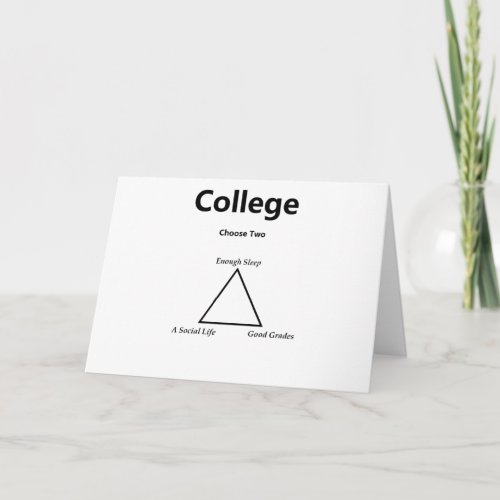 Funny College Choose Two Card