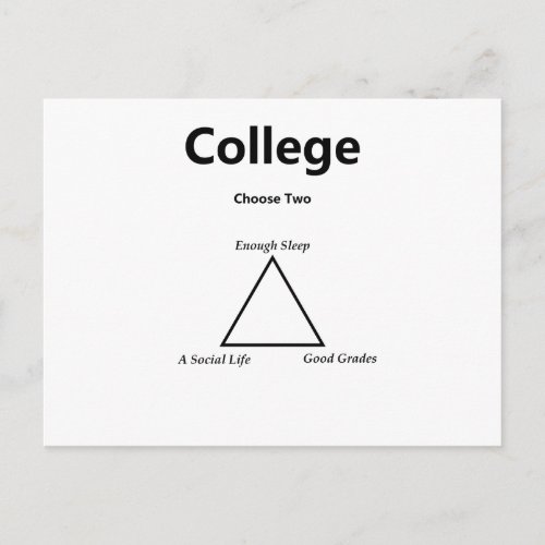 Funny College Choose Two Postcard