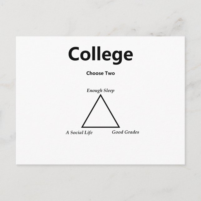 Funny College Choose Two Postcard (Front)