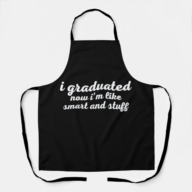 Funny College High School Graduation Gift Apron (Front)