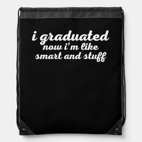 Funny College High School Graduation Gift Drawstring Bag