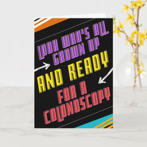 Funny Colonoscopy Happy Birthday Greeting Card