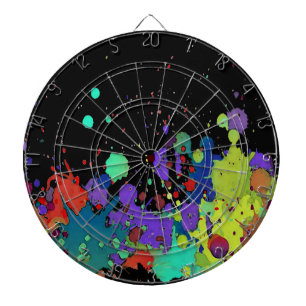FUNNY COLOR SPLASH I + your backgr. & ideas Dartboard With Darts