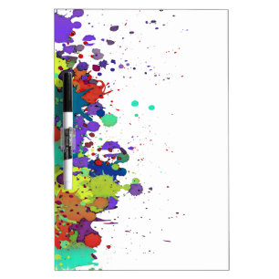 FUNNY COLOR SPLASH I + your backgr. & ideas Dry-Erase Board