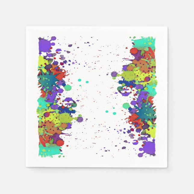 FUNNY COLOR SPLASH I + your ideas Napkins (Front)