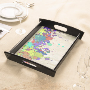 FUNNY COLOR SPLASH I + your ideas Serving Tray