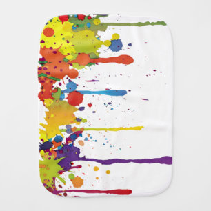 FUNNY COLOR SPLASH II + your backgr. & ideas Burp Cloth
