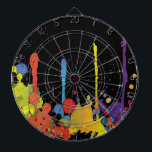 FUNNY COLOR SPLASH II   your backgr. & ideas Dartboard<br><div class="desc">Abstract Pattern Composing by EDDA Fröhlich / EDDArt | Stylish and chic design features a colorful and trendy splash pattern and can be personalized with your monogram, initial, name, or any text of your choice for a funny and perfect custom gift! | You miss other colors or products of this...</div>