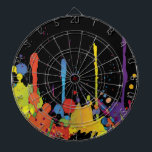 FUNNY COLOR SPLASH II   your backgr. & ideas Dartboard<br><div class="desc">Abstract Pattern Composing by EDDA Fröhlich / EDDArt | Stylish and chic design features a colorful and trendy splash pattern and can be personalized with your monogram, initial, name, or any text of your choice for a funny and perfect custom gift! | You miss other colors or products of this...</div>