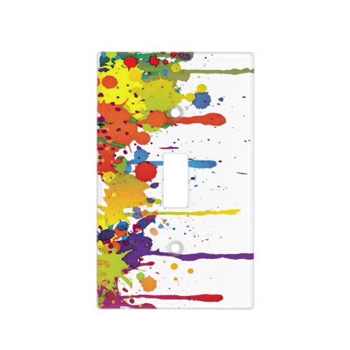 FUNNY COLOR SPLASH II  your backgr  ideas Light Switch Cover