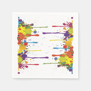 FUNNY COLOR SPLASH II + your backgr. & ideas Paper Napkins