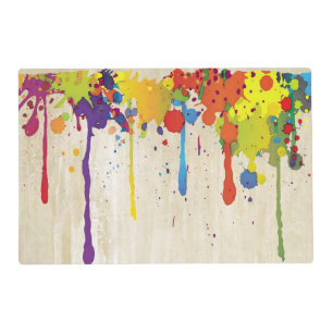 FUNNY COLOR SPLASH II + your backgr. & ideas Placemat
