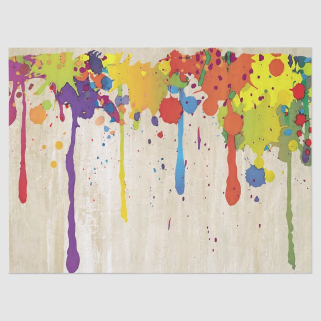 FUNNY COLOR SPLASH II + your backgr. & ideas Tissue Paper (Front)
