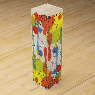 FUNNY COLOR SPLASH II + your backgr. & ideas Wine Box