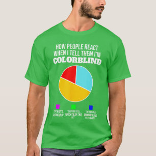 Funny Colorblind Pie Chart Color Blindness Saying T-Shirt