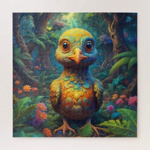 Funny Colorful Bird Jigsaw Puzzle
