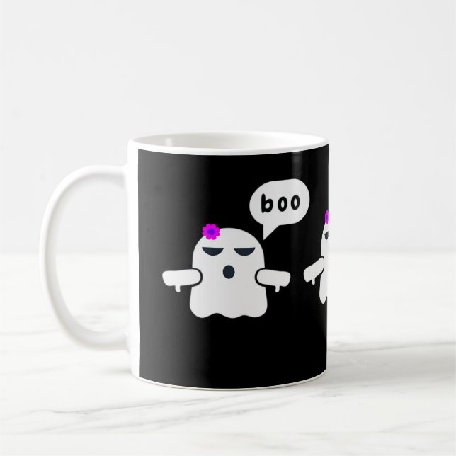 Funny Colorful Boo of Disapproval Girl Coffee Mug (Left)
