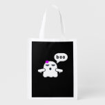Funny Colorful Boo Of Disapproval Girl Grocery Bag