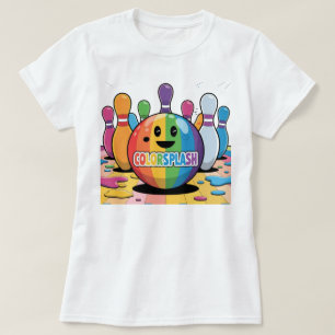 Funny Colorful Bowling, Hear The Ten Pin Laughing T-Shirt