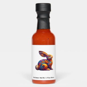 Funny Colorful Bunny Rabbit Fractal Cosmic Swirl A Hot Sauces