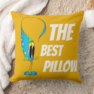 Funny, Colorful, Cartoon | Add Name/Message Throw Pillow