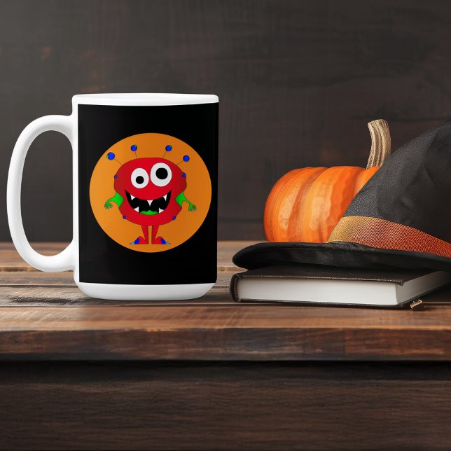 Funny, Colorful, Cartoon Monster, Halloween Coffee Mug (Whoa! Check out this awesome cartoon monster mug!)