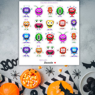 Funny, Colorful, Cartoon Monsters Sticker
