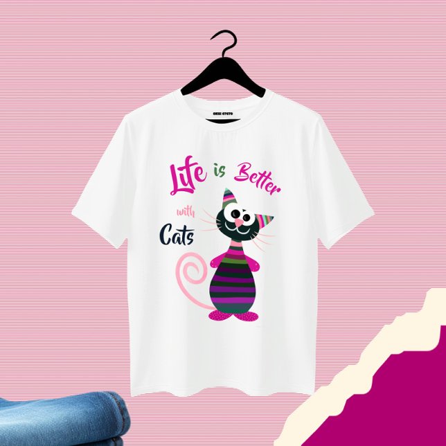 Funny colorful cat T-Shirt (Creator Uploaded)