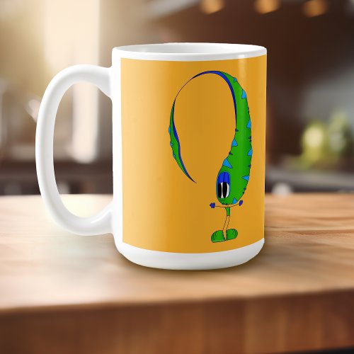 Funny Colorful Cute Cartoon Add Your Name Coff Coffee Mug