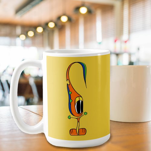 Funny Colorful Cute Cartoon  Add Your Name Coffee Mug