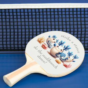 Funny Colorful Dancing Nudibranchs and Corals Ping Pong Paddle