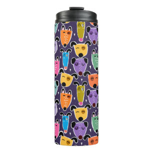 Funny Colorful Dogs Thermal Tumbler
